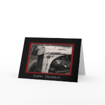 Old Farm Tractor Country Happy Holidays Card
