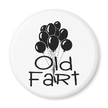 Old Fart Black Balloons Magnets