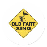 Old Fart Crossing Sticker