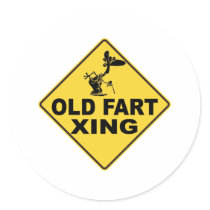 Old Fart Crossing stickers by Eholidayz Old Fart Crossing stickers