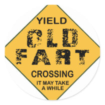 Old Fart Crossing Stickers