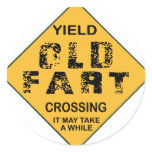 Old Fart Crossing Stickers