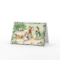 Old Fashion Children Christmas Card