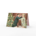 Old Fashion Christmas Cards Vintage Couple
