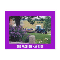 OLD FASHION HAY RIDE postcards by KABSANNIE OLD FASHION HAY RIDE postcards