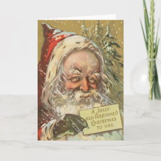  Fashioned Christmas on Old Fashion Santa Christmas Card By Merleon