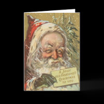 Old Fashion Santa Christmas Card