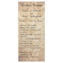 Old Fashion Wedding Programs Rack Card Design