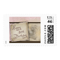 Old Fashioned 80th Birthday Greetings postage by perfectpostage Old Fashioned 80th Birthday Greetings postage