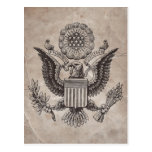 Old Fashioned American Coat of Arms Postcard