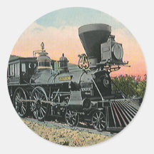 Old Fashioned Antique Train Vintage Transportation Sticker