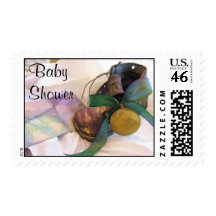 Old Fashioned Baby Shoe Postage Stamp