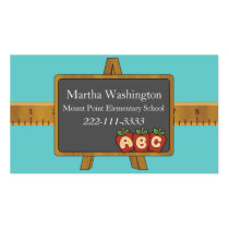 Old Fashioned Black Board Teacher's Business Card business cards