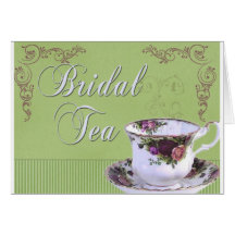 Old fashioned Bridal Tea Invitation Card
