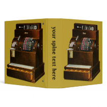 Old Fashioned Cash Register Vinyl Binders
