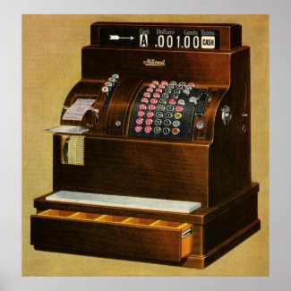 Old Fashioned Cash Register print