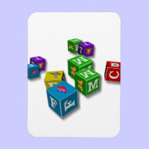 Old Fashioned Children's Blocks premium magnets