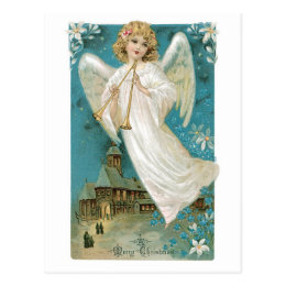 Old Fashioned Christmas Angel Postcard