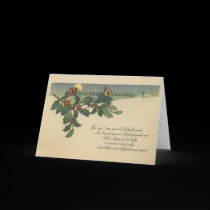 Old Fashioned Christmas Greetings Card