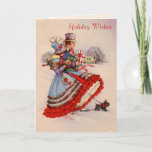 Old Fashioned Christmas Shopping Greeting Card