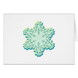 Old Fashioned Christmas Snowflake Ice Crystal Card