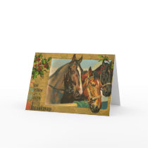 Old fashioned country Merry Christmas Greeting Cards