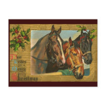 Old fashioned country Merry Christmas Postcards