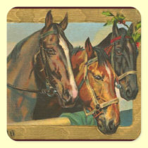 Old fashioned country Merry Christmas stickers