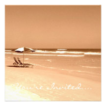 Old Fashioned Daytona Beach Photograph Personalized Invite