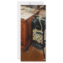 Old Fashioned Dictaphone Custom Rack Cards