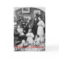 Old Fashioned Family Christmas Greeting Card