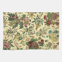 Old Fashioned Floral Abundance Hand Towel