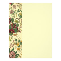 Old Fashioned Floral Abundance Customized Letterhead