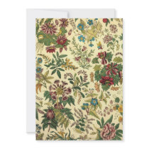 Old Fashioned Floral Abundance Personalized Invite