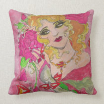 Old Fashioned Gal w/Roses American MoJo Pillow pillows