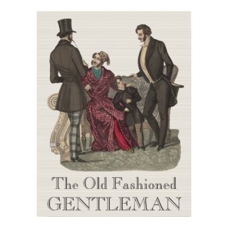 Old Fashioned Gentlemen Biedermeier Period Poster