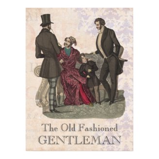 Old Fashioned Gentlemen Biedermeier Period Print
