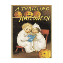 Old Fashioned Halloween Ghost Story Kids Postcards