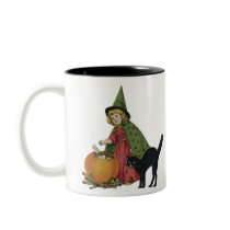 Old Fashioned Halloween Little Witch Mugs