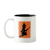 Old Fashioned Halloween Witch Silhouette Mug