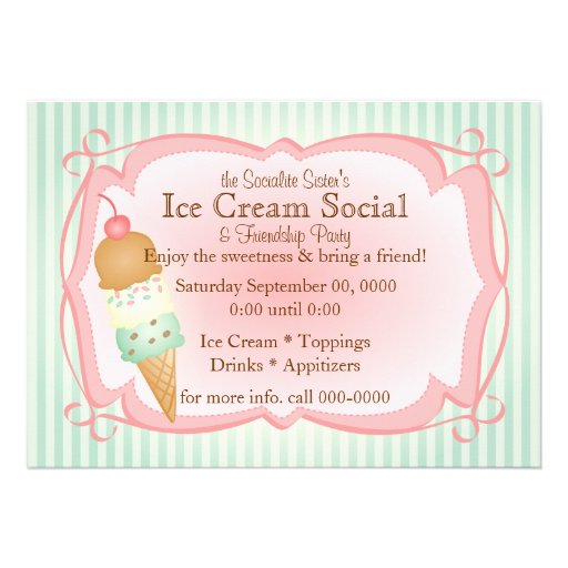 Old Fashioned Ice Cream Social! Card