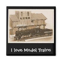 Old Fashioned Model Train Photo magnets by TheModelTrainStation Old Fashioned Model Train Photo magnets