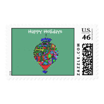 Old fashioned ornament postage