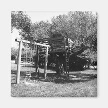 Old Fashioned Playground Refrigerator Magnets