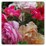Old Fashioned Roses Clock