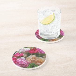 Old Fashioned Roses Drink Coaster