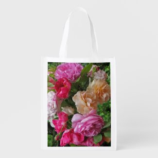 Old Fashioned Roses Grocery Bags