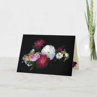 Old Fashioned Roses Valentine Greeting Card