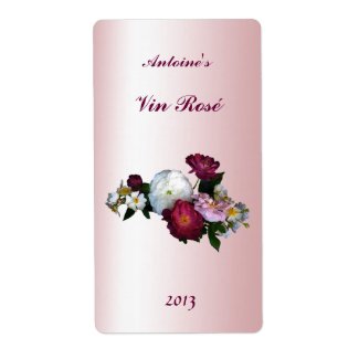Old Fashioned Roses Wine Label