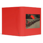 Old Fashioned Santa and Reindeer Sleigh 3 Ring Binder